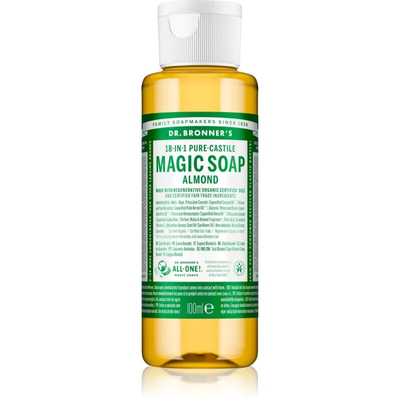 Dr. Bronner’s Almond течен универсален сапун 100 мл.