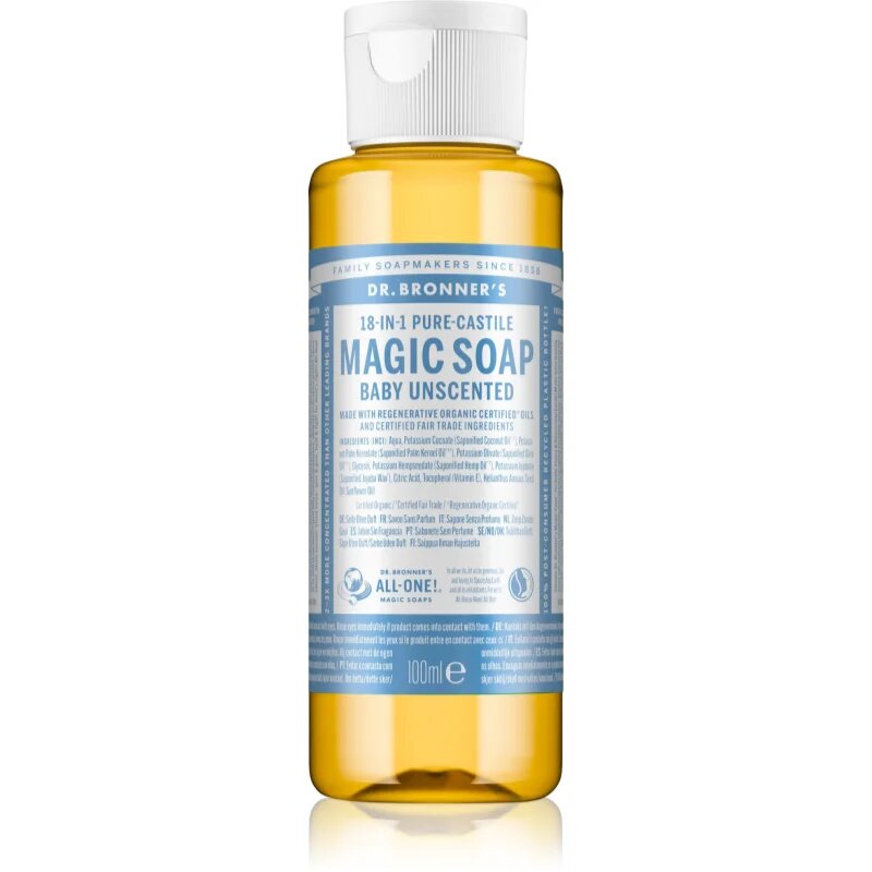 Dr. Bronner’s Baby-Mild течен универсален сапун без парфюм 100 мл.