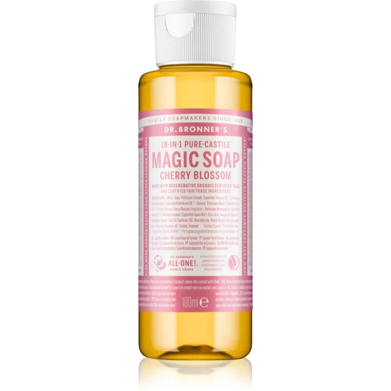 Dr. Bronner’s Cherry Blossom 18-in-1 Liquid Soap течен универсален сапун 100 мл.