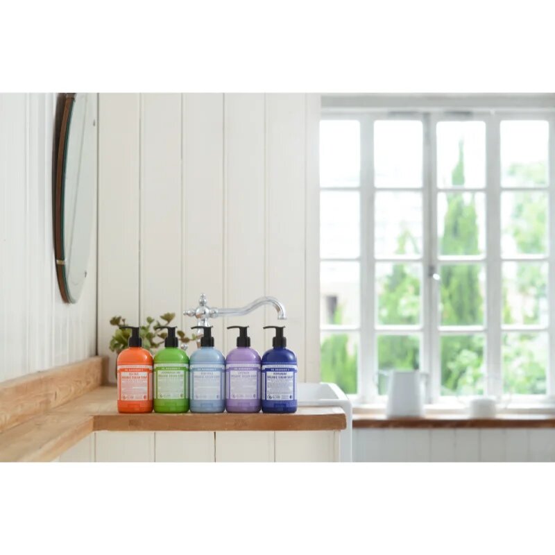 Dr. Bronner’s Peppermint течен сапун за тяло и коса 355 мл.