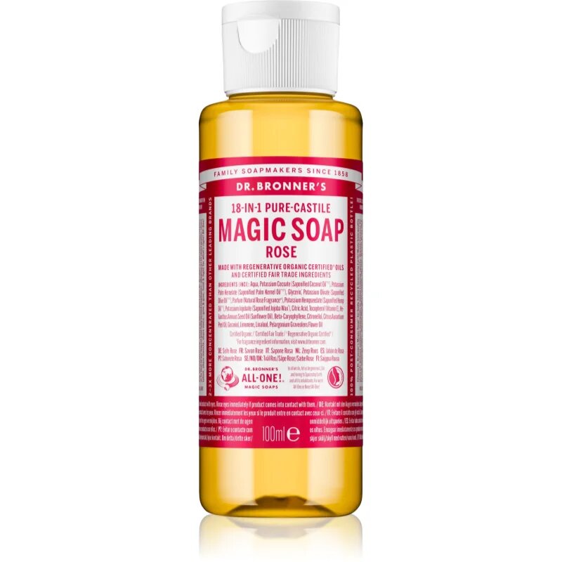 Dr. Bronner’s Rose течен универсален сапун 100 мл.