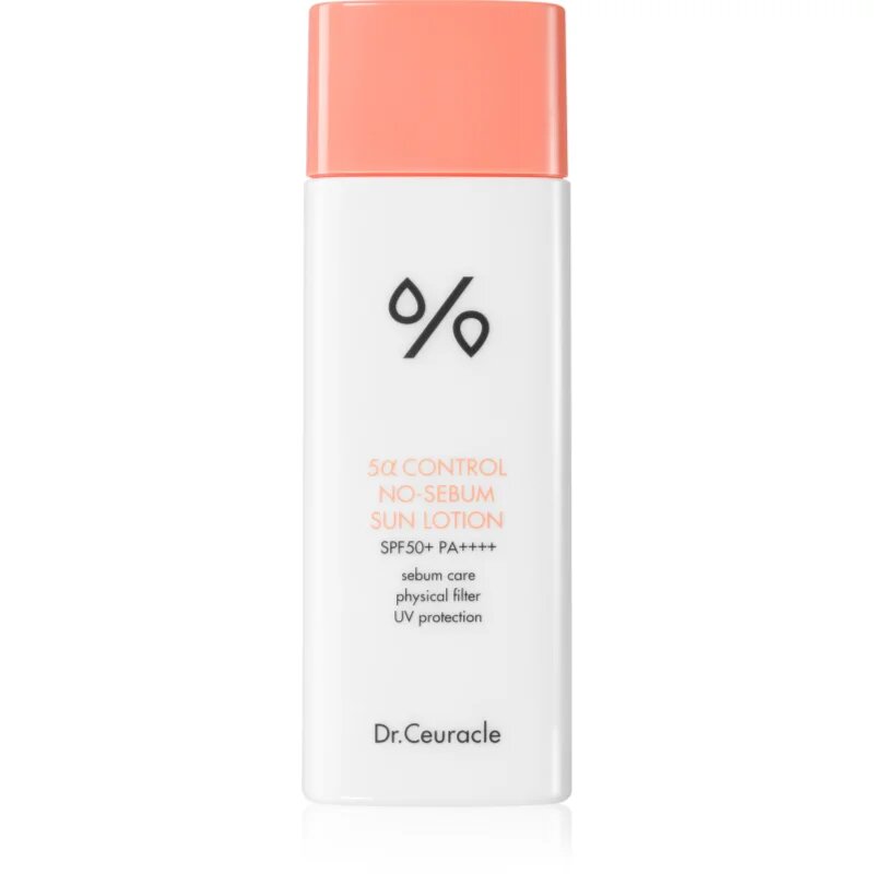 Dr.Ceuracle 5α Control No-Sebum Sun Lotion минерален защитен флуид за лице SPF 50+ 50 мл.