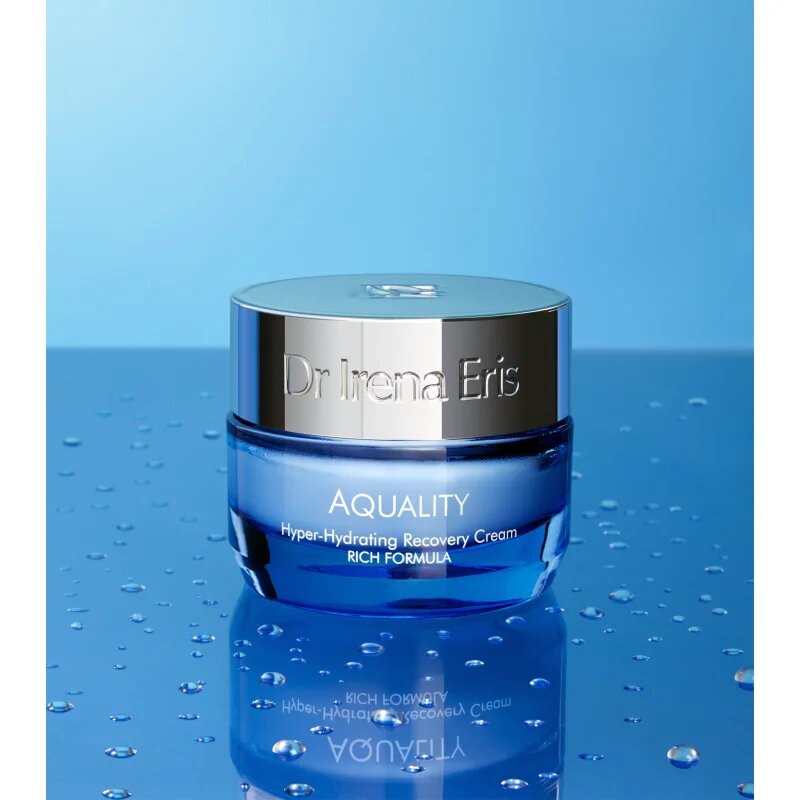 Dr Irena Eris Aquality Hyper-Hydrating Recovery Cream Rich Formula дълбоко хидратиращ крем в дълбочина против бръчки 50 мл.