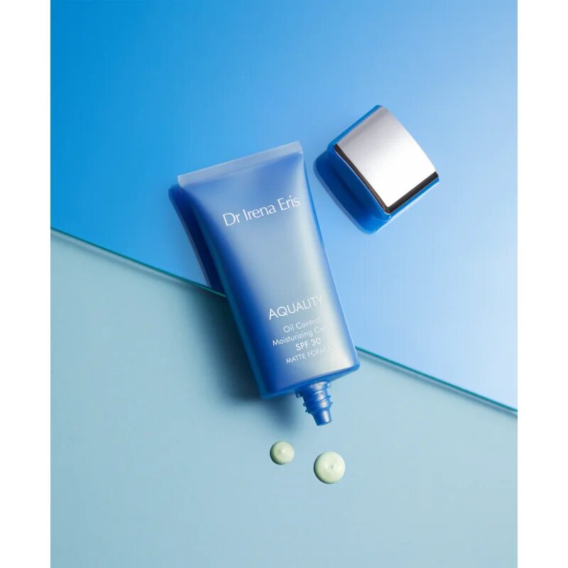 Dr Irena Eris Aquality Oil-Control Moisturizing Cream дълбоко хидратиращ крем в дълбочина против бръчки SPF 30 50 мл.