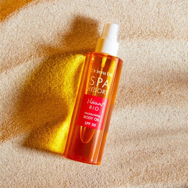 Dr Irena Eris SPA Resort Vibrant Rio масло за грижа и придобиване на тен с хидратиращ ефект SPF 50 200 мл.
