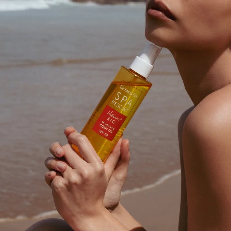 Dr Irena Eris SPA Resort Vibrant Rio масло за грижа и придобиване на тен с хидратиращ ефект SPF 50 200 мл.