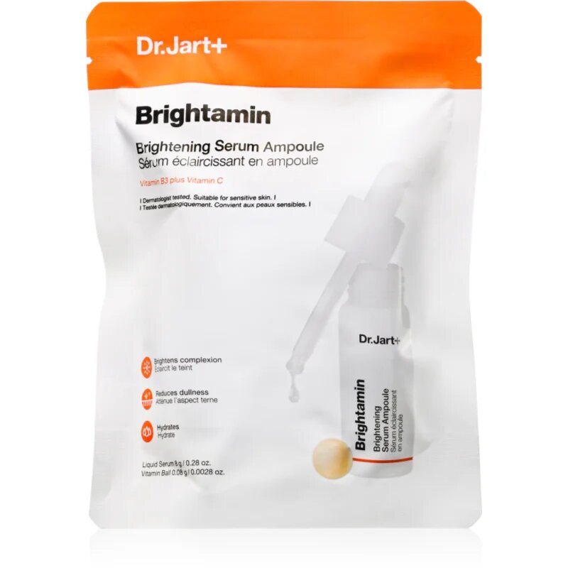 Dr. Jart+ Brightamin Brightening Serum Ampoule активен серум за озаряване и изглаждане на кожата на лицето с витамин С 8.08 гр.