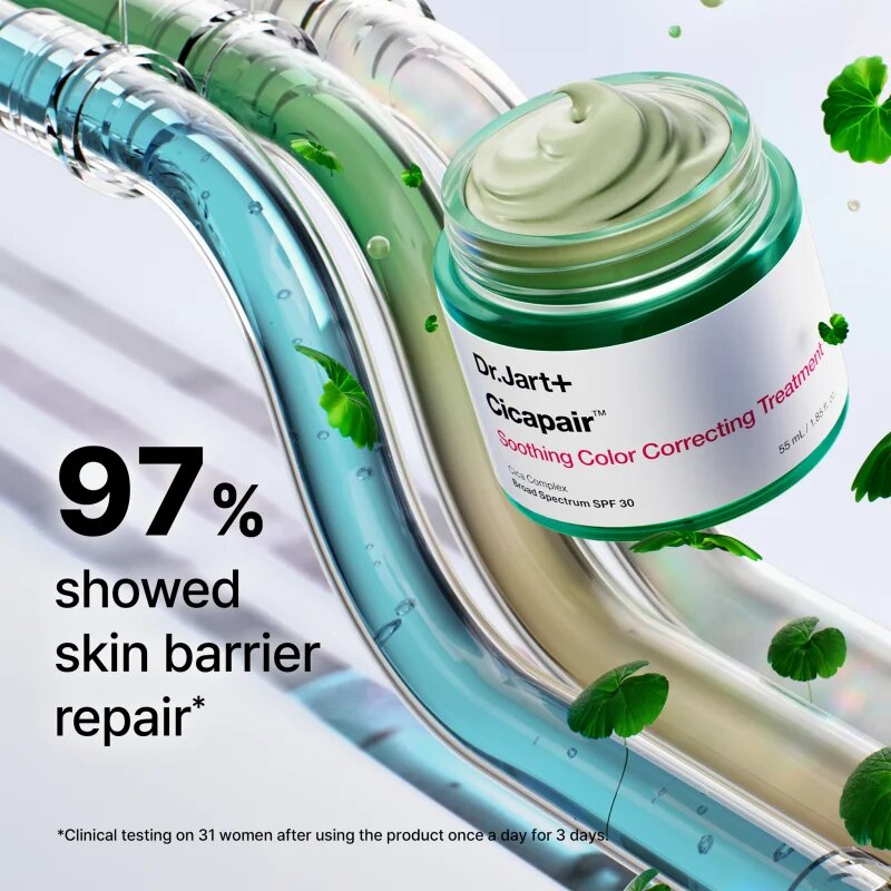 Dr. Jart+ Cicapair™ Soothing Color Correcting Treatment SPF 30 интензивен крем намаляващ зачервяването на кожата SPF 30 30 мл.