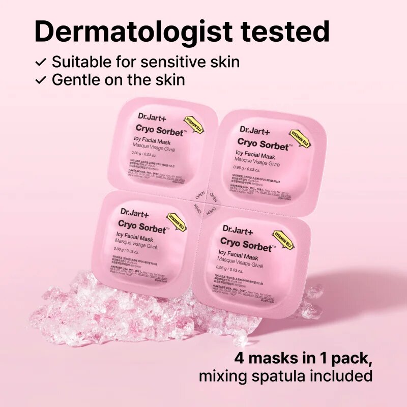 Dr. Jart+ Cryo Sorbet Icy Facial Mask хидратираща маска с охлаждащ ефект 3.06 гр.