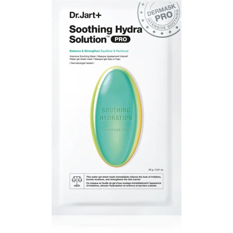 Dr. Jart+ Soothing Hydra Solution™ Intensive Soothing Mask Детоксикираща и хидратираща маска за лице 26 гр.