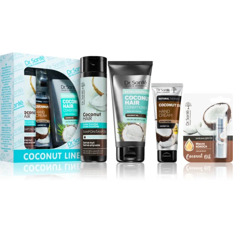 Dr. Santé Coconut подаръчен комплект за суха и крехка