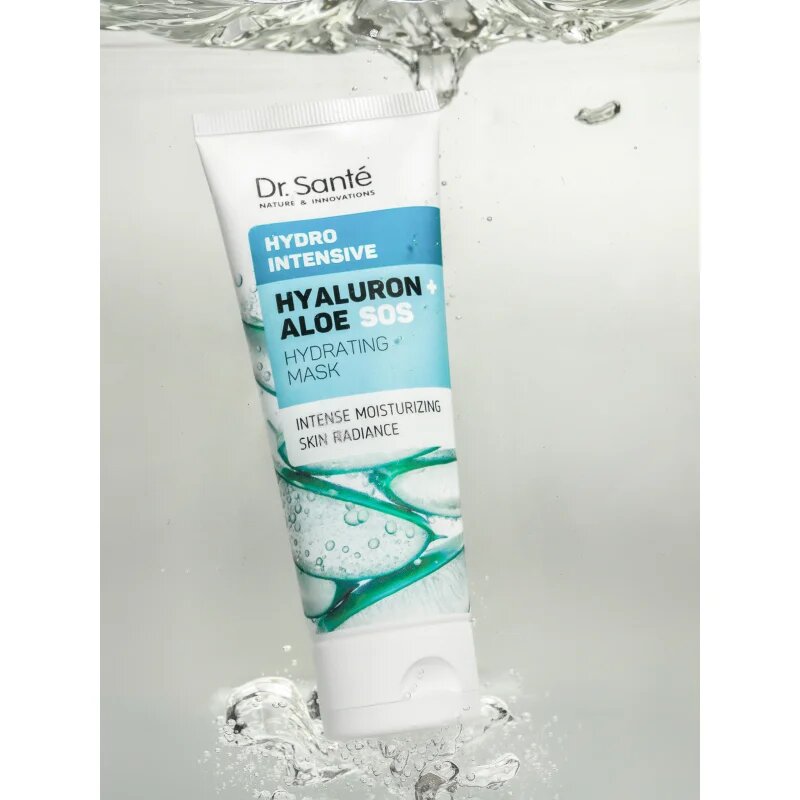 Dr. Santé Hydro Intensive Hyaluron + Aloe хидратираща маска за всички типове кожа на лицето 75 мл.
