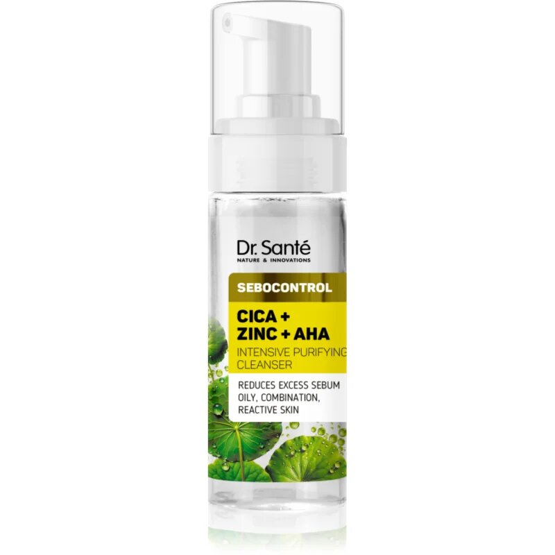 Dr. Santé Sebocontrol Cica + Zinc + AHA почистваща емулсия за мазна кожа 150 мл.