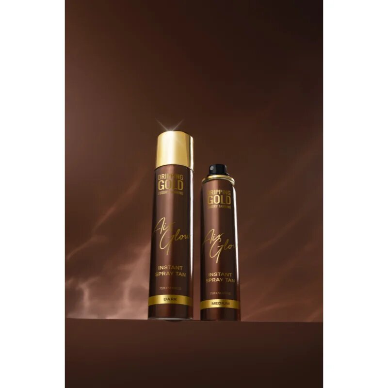 Dripping Gold Air Glow Instant Spray Tan автобронзиращ спрей цвят Medium 75 мл.