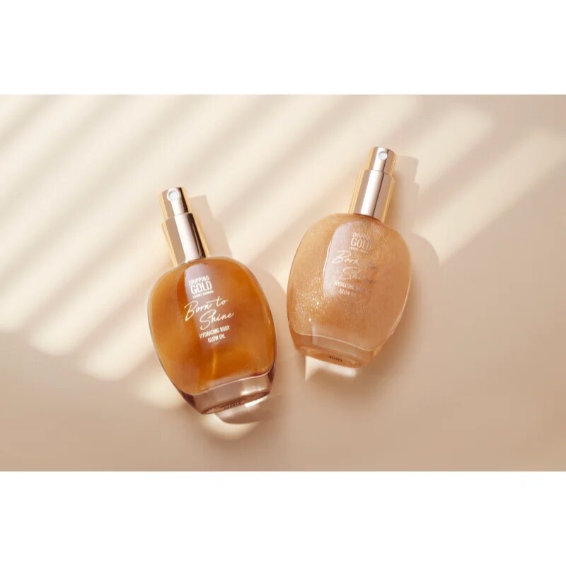 Dripping Gold Born To Shine блестящо масло за тяло цвят Golden 55 мл.