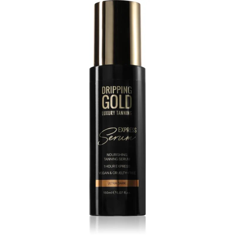 Dripping Gold Express Tanning Serum бронзиращ продукт за тяло цвят Ultra Dark 150 мл.