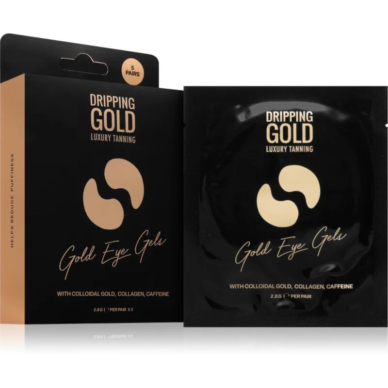 Dripping Gold Luxury Tanning Eye Gels стягащи възглавнички с гел за подочната зона с хидратиращ ефект 5 бр.