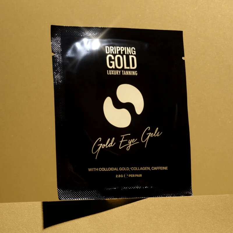 Dripping Gold Luxury Tanning Eye Gels стягащи възглавнички с гел за подочната зона с хидратиращ ефект 5 бр.