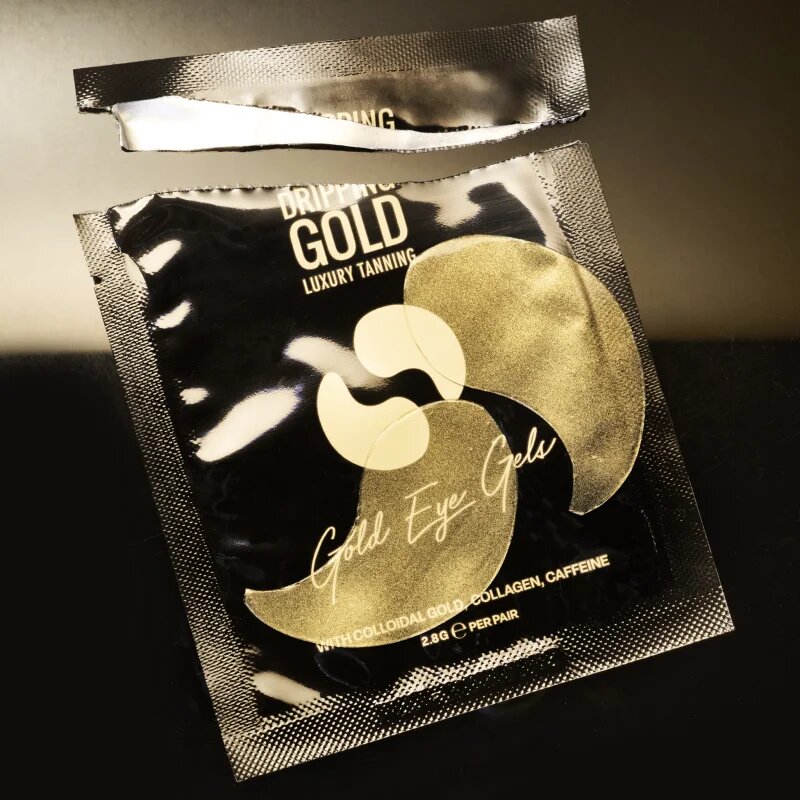 Dripping Gold Luxury Tanning Eye Gels стягащи възглавнички с гел за подочната зона с хидратиращ ефект 5 бр.