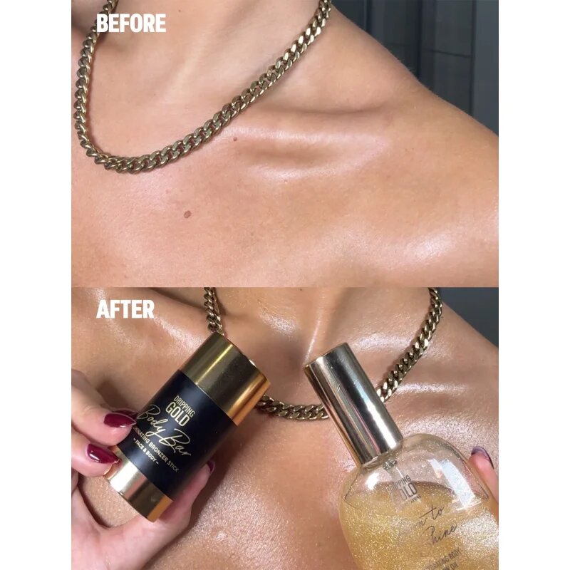 Dripping Gold Luxury Tanning Illuminating Stick озаряващ бронзър за лице и тяло цвят Gold 36 гр.
