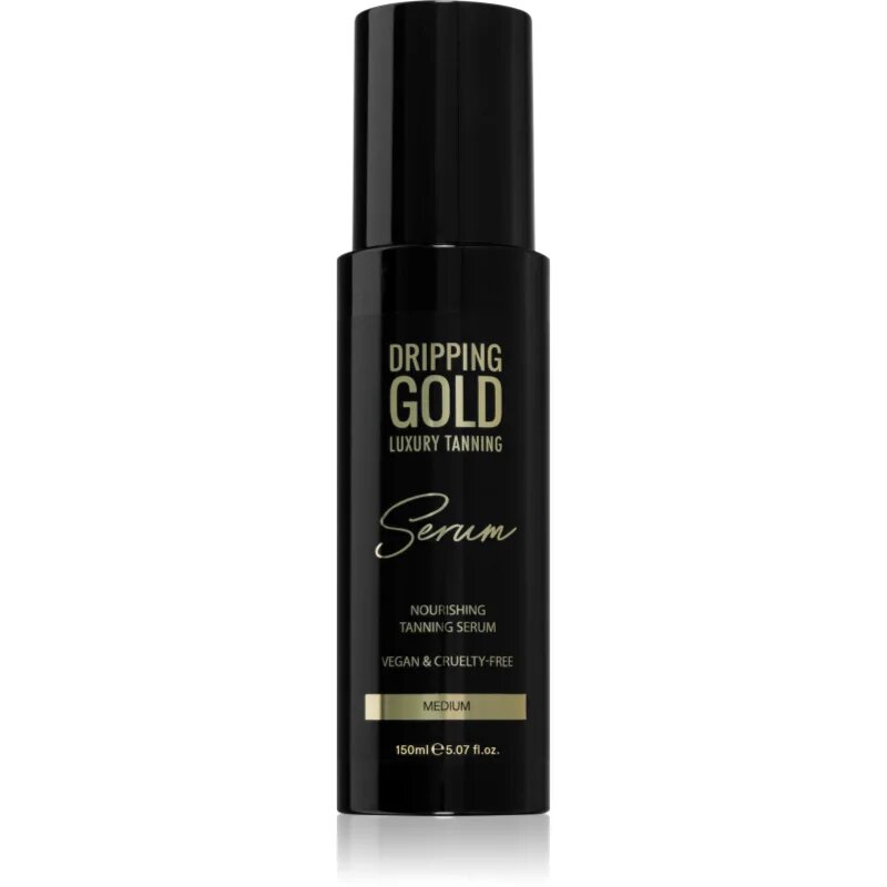 Dripping Gold Luxury Tanning Serum бронзиращ продукт за тяло и лице цвят Medium 150 мл.