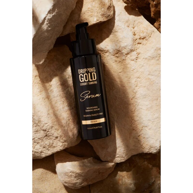 Dripping Gold Luxury Tanning Serum бронзиращ продукт за тяло и лице цвят Medium 150 мл.