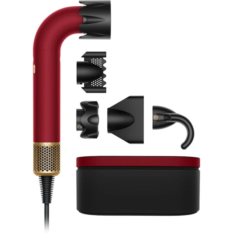 Dyson Supersonic r HD17 T1/T2 Red Velvet/Gold професионален сешоар за коса с йонизатор Straight + Wavy 1 бр.