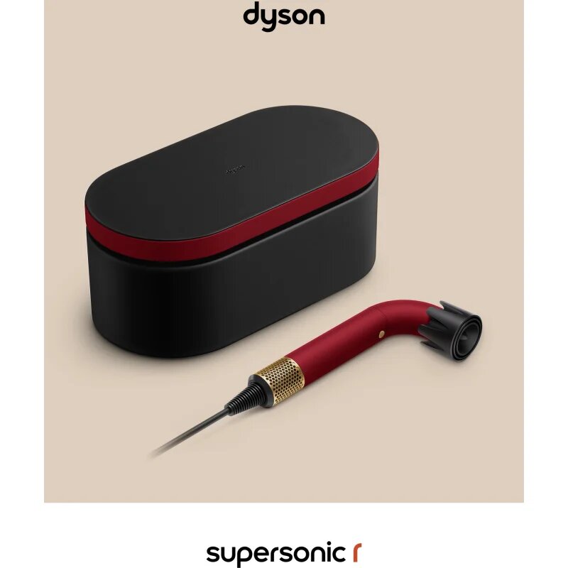Dyson Supersonic r HD17 T1/T2 Red Velvet/Gold професионален сешоар за коса с йонизатор Straight + Wavy 1 бр.