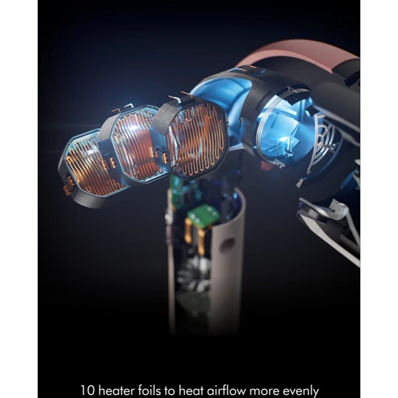 Dyson Supersonic r HD17 T1/T2 Red Velvet/Gold професионален сешоар за коса с йонизатор Straight + Wavy 1 бр.