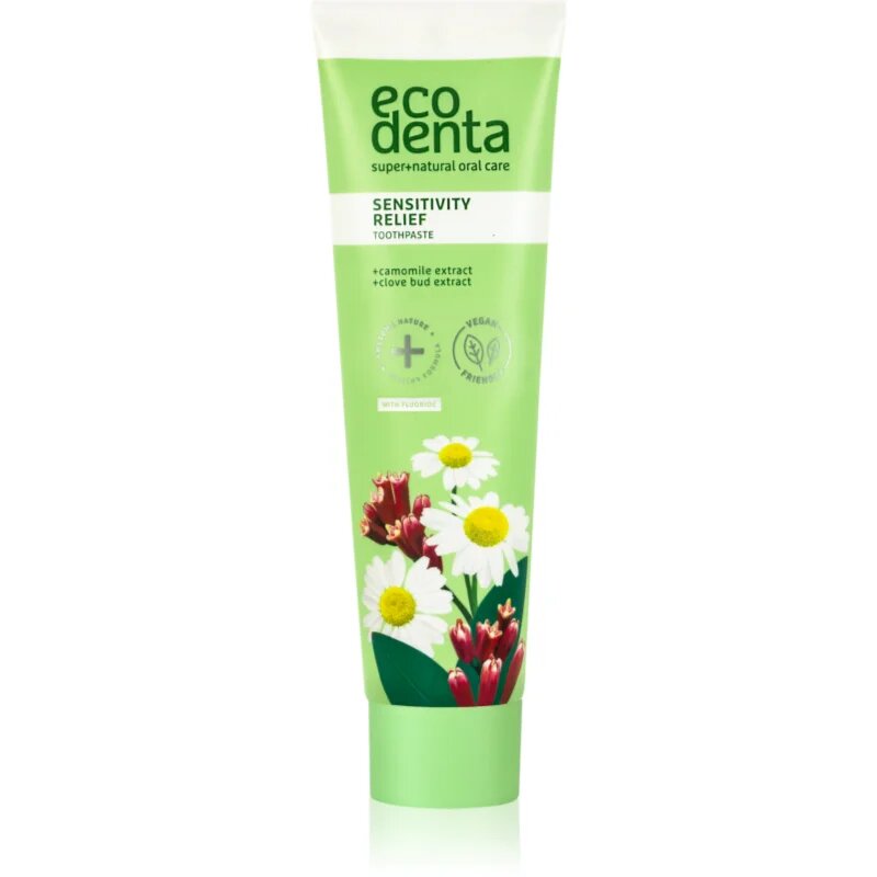 Ecodenta Green Sensitivity Relief паста за зъби за чувствителни зъби с флуорид вкус Chamomile/Clove 100 мл.