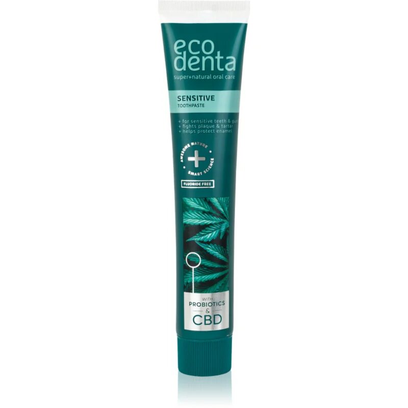 Ecodenta Sensitive CBD биоактивна паста за зъби с конопено масло 100 мл.