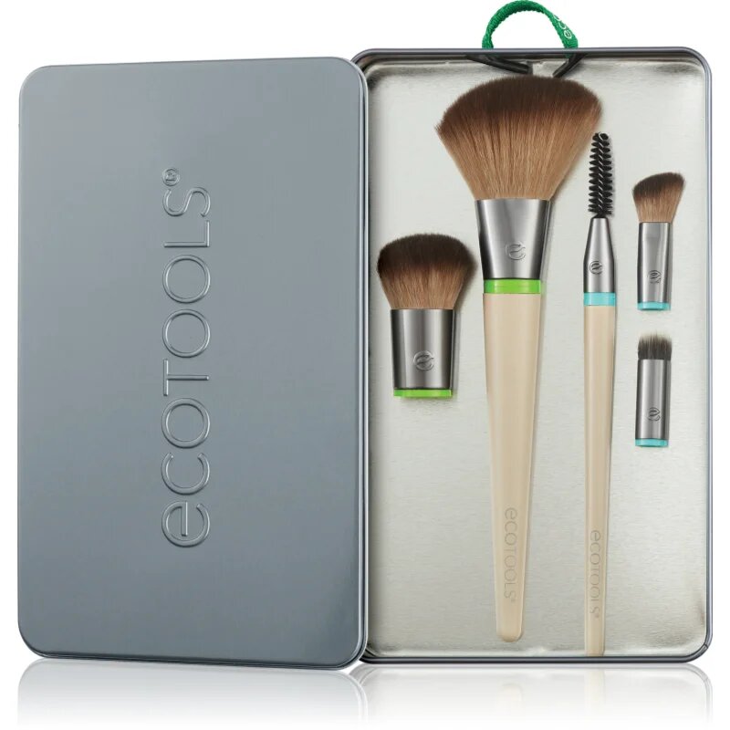 EcoTools Interchangeables™ Daily Essentials комплкет четки с калъф 5 бр.