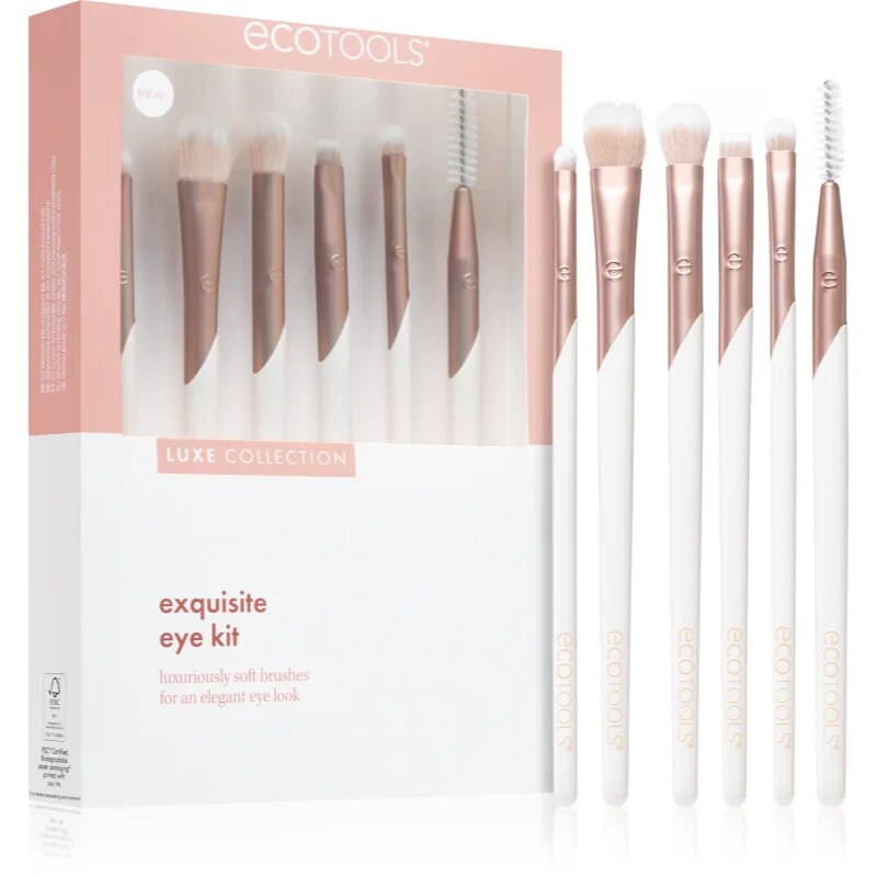 EcoTools Luxe Collection Exquisite комплект четки за очи и вежди 6 бр.