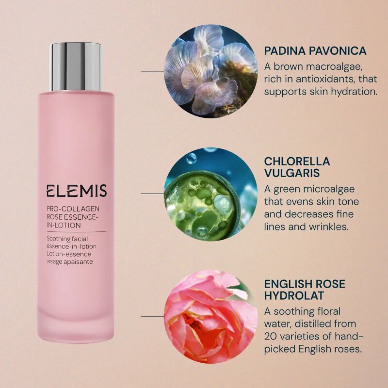 Elemis Pro-Collagen Rose Essence-In-Lotion есенция за лице за интензивна хидратация 100 мл.