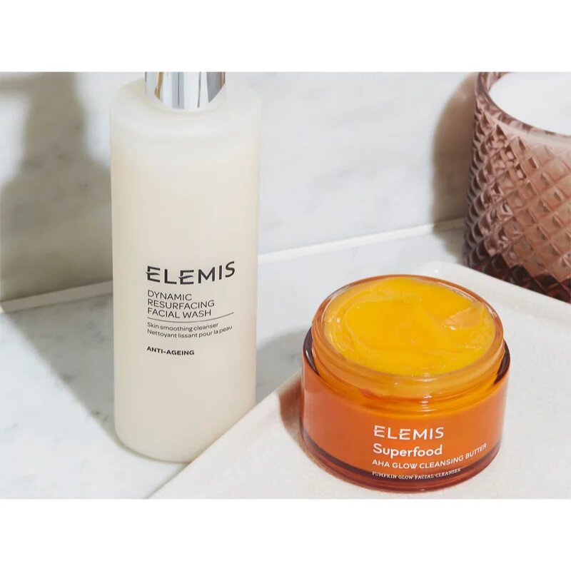 Elemis Superfood AHA Glow Cleansing Butter почистваща маска за лице за озаряване на лицето 90 мл.
