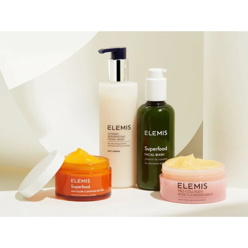 Elemis Superfood AHA Glow Cleansing Butter почистваща маска за лице за озаряване на лицето 90 мл.