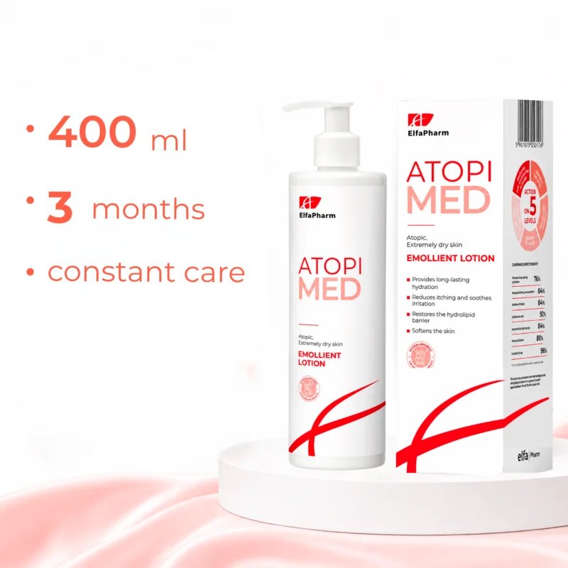 Elfa Pharm Intensive Cosmetic Atopi Med Емолиентно мляко за суха към атопична кожа 400 мл.