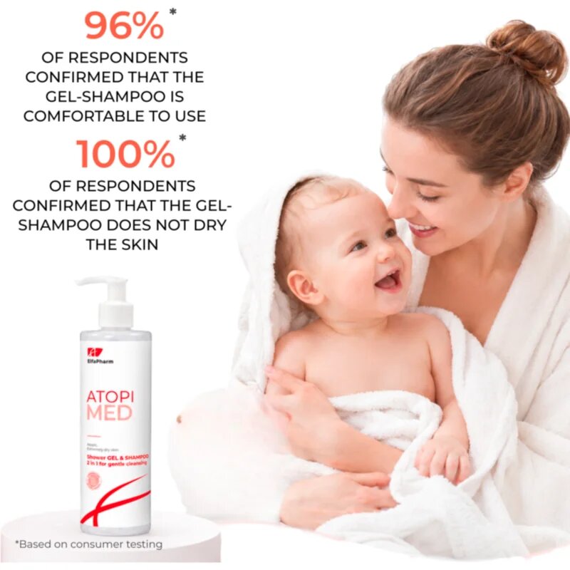 Elfa Pharm Intensive Cosmetic Atopi Med шампоан и душ гел 2 в 1 за суха към атопична кожа 400 мл.