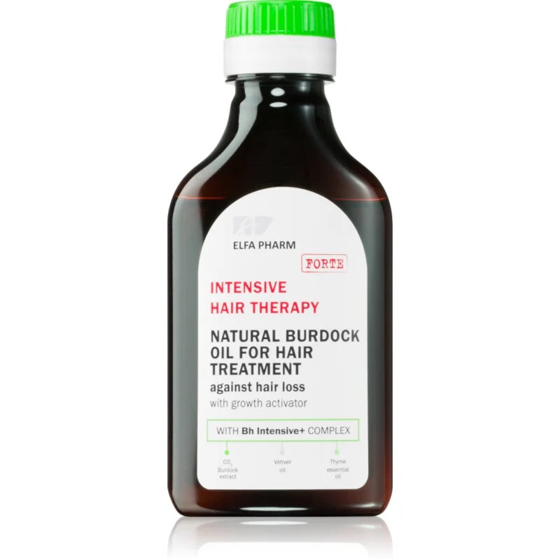Elfa Pharm Intensive Cosmetic Intensive Hair Therapy Natural Burdock Oil For Hair Treatment масло против коспад с активатор за растеж 100 мл.