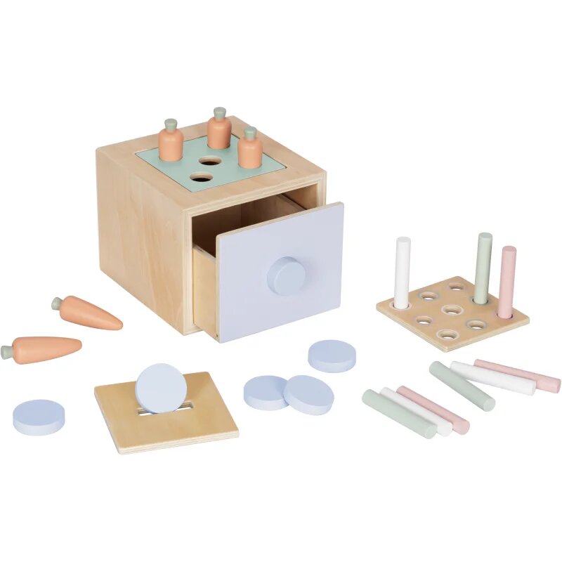 eliNeli Educational Box 3 in 1 комплект играчки от дърво 1 бр.