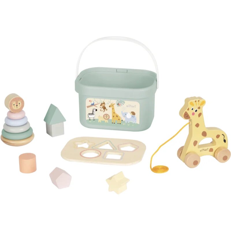 eliNeli ZOO 4 in 1 комплект играчки от дърво 1 бр.