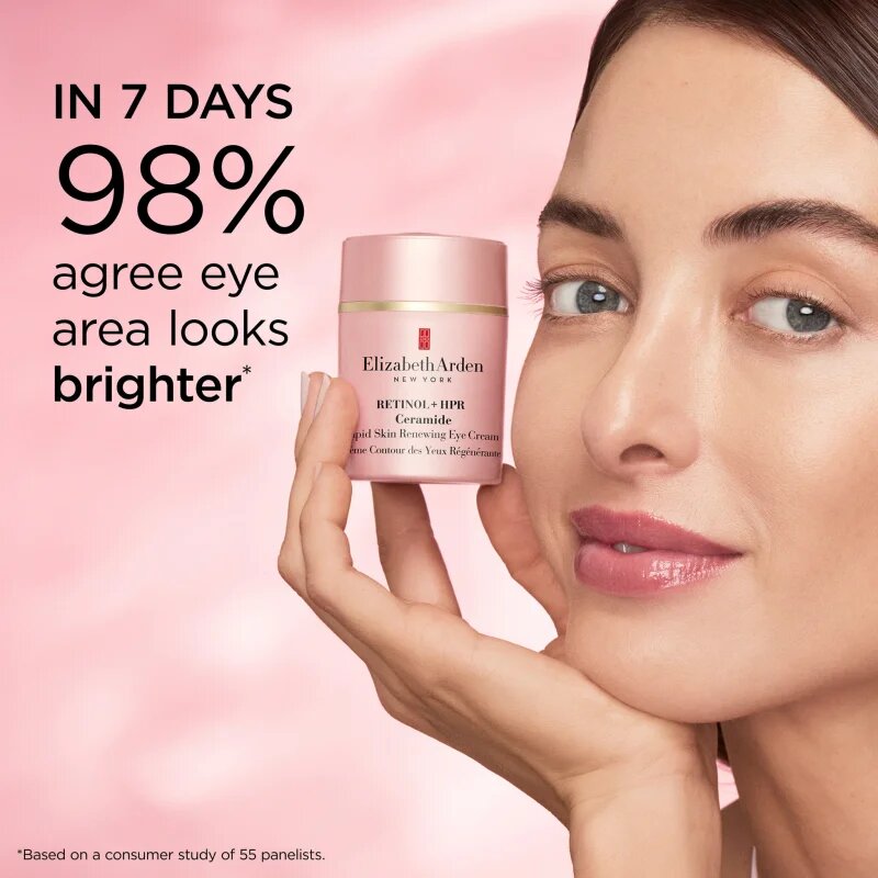 Elizabeth Arden Retinol + HPR Ceramide RAPID SKIN RENEWING EYE CREAM изглаждащ и озаряващ крем за около очите 15 мл.
