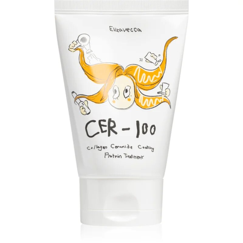 Elizavecca Cer-100 Collagen Ceramide Coating Protein Treatment колагенова маска за блясък и мекота на косата 100 мл.