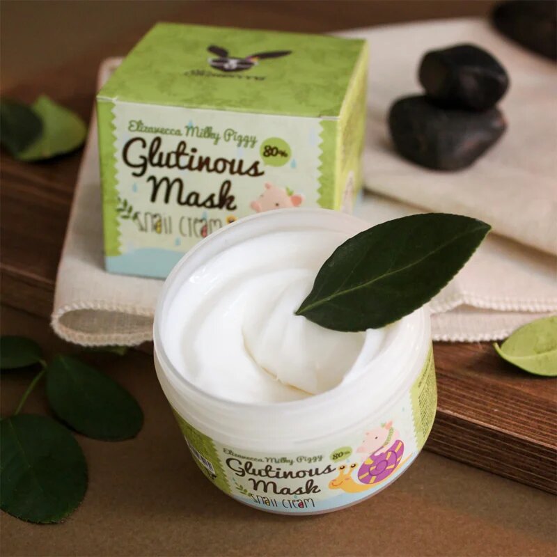 Elizavecca Milky Piggy Glutinous Mask 80% Snail Cream интензивна хидратираща и подхранваща маска с екстракт от охлюв 100 гр.