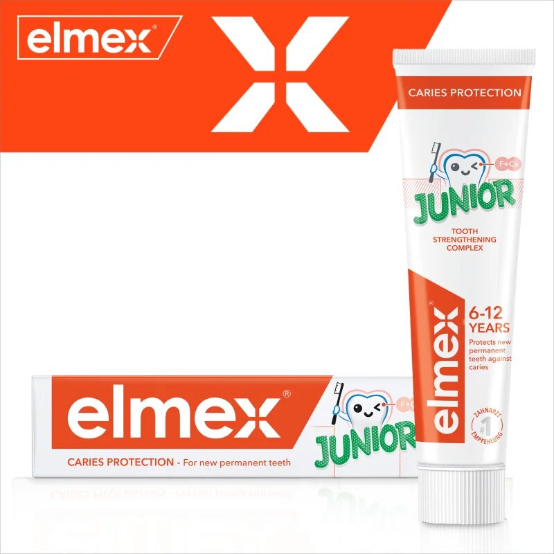 Elmex Junior 6-12 Years паста за зъби за деца 75 мл.