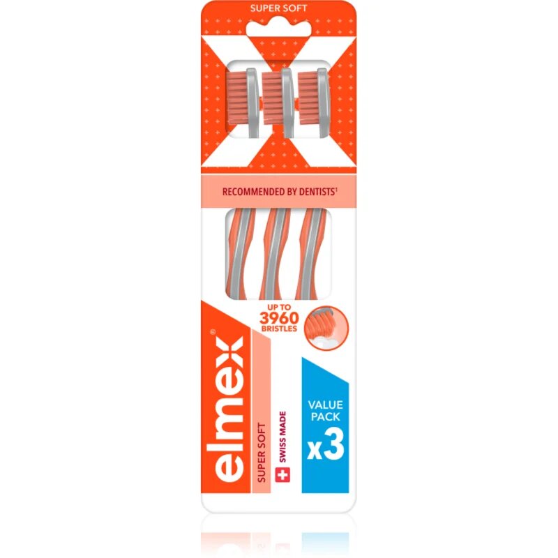 Elmex Super Soft 4360 четка за зъби Super soft 3 бр.