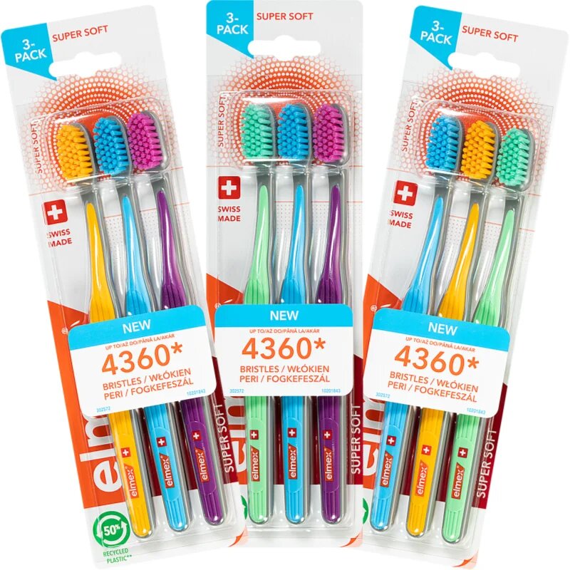Elmex Super Soft 4360 четка за зъби Super soft 3 бр.