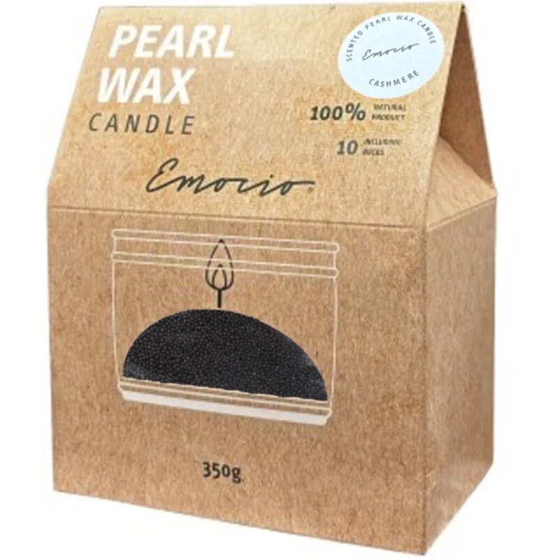 Emocio Pearl wax Cashmere Black ароматна свещ 350 гр.