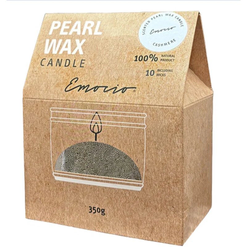 Emocio Pearl wax Cashmere Green ароматна свещ 350 гр.