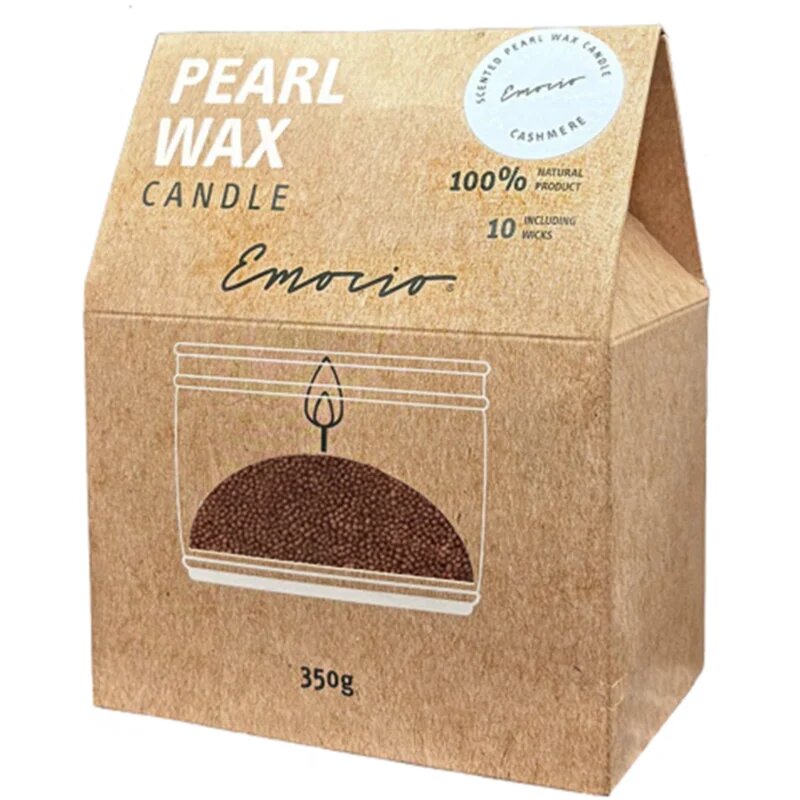 Emocio Pearl wax Cashmere Red ароматна свещ 350 гр.
